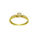 Anel em Ouro 18K com Zircônia - Joia de Compromisso