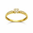 Anel em Ouro 18K com Zircônia - Joia de Compromisso