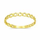 Anel em Ouro 18k Fio Corrente Vazado - Joia de Compromisso