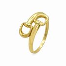 Anel em Ouro 18k Fivela Dupla - Joia de Luxo