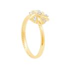 Anel em Ouro 18K Flor com Diamantes - AU13035