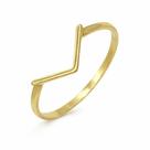 Anel em Ouro 18k Formato V - Joia de Compromisso