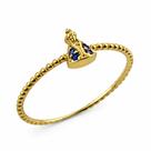 Anel em Ouro 18k Nossa Senhora com Zirconias - Joia Exclusiva
