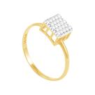 Anel em Ouro 18K Pavê com Zircônias - AU4733