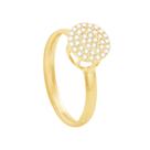Anel em Ouro 18K Pavê Redondo com Zircônias - AU8483