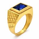 Anel em Ouro 18k TV Azul - Joia Elegante e Moderna Anel em Ouro 18k TV Azul - Joia Elegante e Moderna