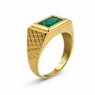 Anel em Ouro 18k TV com Zirconia Verde - Joia de Luxo