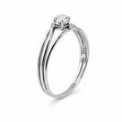 Anel em Ouro Branco 18K Aro Triplo com Diamante - Joia Exclusiva