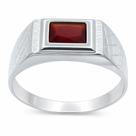 Anel em Prata 925 com Zircônia Baguete 7x5mm - Design Elegante