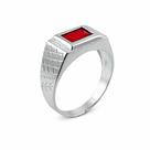 Anel em Prata 925 com Zircônia Baguete 8x6mm - Design Elegante