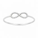 Anel em Prata 925 Infinito Fio Bolinha - Joia Elegante e Moderna