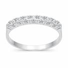 Anel em Prata 925 Meia Aliança com Zircônias de 2,50 mm - Design Elegante