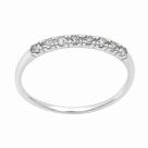 Anel em Prata 925 Meia Aliança com Zirconias - Design Exclusivo Anel em Prata 925 Meia Aliança com Zirconias - Design Exclusivo