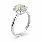Anel em Prata 925 Oval com Zircônia Amarela - Joia Elegante