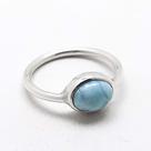Anel em prata com Larimar 01038159A0150 Anel em prata com Larimar 01038159A0150