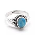 Anel em prata com Larimar 01038159A0152 Anel em prata com Larimar 01038159A0152
