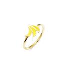 Anel em prata infantil banana resinado - banhado a ouro 18k Anel em prata infantil banana resinado - banhado a ouro 18k