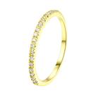 Anel Empilhável Feminino Moderno Com Micro Pavê De Zircônia E Cristal Joia Chique Para O Dia a Dia