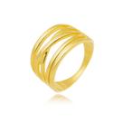 Anel entrelaçado banhado a ouro 18K