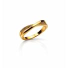 Anel Entrelaçado Cravejado Zircônia Banhado a Ouro 18k TAMANHO: 14