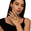 Anel Escorpião Dourado Articulado Feminino com Elástico -
