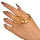 Anel Escorpião Dourado Feminino Articulado com Strass Luxo Anel Escorpião Dourado Feminino Articulado com Strass Luxo