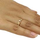 Anel Escrito I Love You com Coração e Zircônias Cravejadas Folheado em Ouro 18K Anel Escrito I Love You com Coração e Zircônias Cravejadas Folheado em Ouro 18K