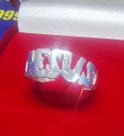 Anel Escrito Jesus Prata 950 Peso 2.70 Gramas 7 mm Anel Escrito Jesus Prata 950 Peso 2.70 Gramas 7 mm