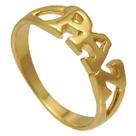 Anel Escrito Paz Softjoias Folheado em Ouro 18K Anel Escrito Paz Softjoias Folheado em Ouro 18K