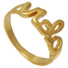 Anel Escrito Vida Softjoias Folheado em Ouro 18K Anel Escrito Vida Softjoias Folheado em Ouro 18K