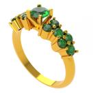 Anel esmeralda ouro 18k Anel esmeralda ouro 18k