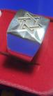 Anel Estrela de Davi Prata 950 20 mm Aberto
