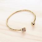 ANEL FALANGE MODELO ZIRCONIA E BOLINHA EM OURO 18K/750 (cod5y)