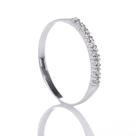 Anel Feminino Aparador Cravejado Zircônia Prata 925 de Lei Anel Feminino Aparador Cravejado Zircônia Prata 925 de Lei