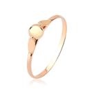 anel FEMININO bolinha 4mm ouro rosé maciço 10k delicado Tamanho:10Cor:Dourado