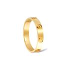 Anel feminino dourado semijoia aço inoxidável banhado ouro 18k