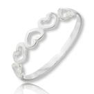 Anel Feminino Elo Coração Amor Delicado Prata Legitima Anel Feminino Elo Coração Amor Delicado Prata Legitima