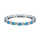 Anel Feminino Empilhável Liso De Prata Esterlina 925 Com Zircônia 1.4mm Joia Da Moda Para O Dia a