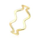 anel feminino formato onda wave LUXO ouro 18k maciço A431 Tamanho:10Cor:Dourado