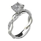 Anel Feminino Metal Luxuoso Zircônia Minimalista Presente