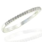 Anel Feminino Pedra Zirconia Cristal Meia Aliança Aparador