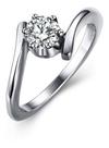 Anel Feminino Solitário Aço 316l Com Diamante Cz