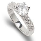 Anel Feminino Solitário Cristal Luxo Noivado Prata 925 Anel Feminino Solitário Cristal Luxo Noivado Prata 925