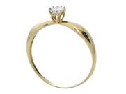 Anel Feminino Solitário, Em Ouro Amarelo 18K