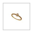 Anel Feminino Solitário Pedra Oval Banhado a Ouro 18K - Anel de Compromisso - Semijoia -