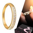 Anel feminino solitario strass luxo caixinha B..ri..nde