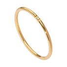Anel Fino De 1mm Com Zircônia Cúbica Redonda Completa Para Mulheres, Anel Minimalista Empilhável Em