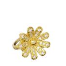 Anel Flor Cravejado De Zirconias Banho De Ouro 18k 1874