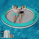 Anel flutuante inflável Water Hammock Island de 8 pés para adultos