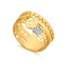 Anel Folheado A Ouro Com Zircônias Três Alianças Menino Anel Folheado A Ouro Com Zircônias Três Alianças Menino